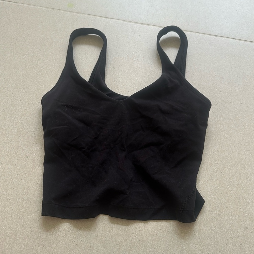 Perfect condition black lululemon align tank size 0 never worn